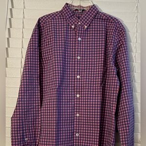 American Eagle Seriously Soft Pink and Blue Gingham Shirt
